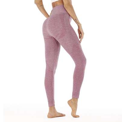 New Hip Yoga Pants Seamless Jacquard High Waist Leggings Nhma151773