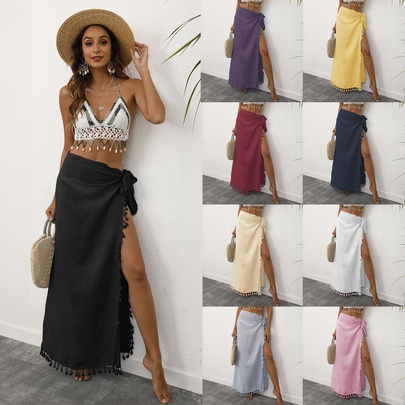 Sexy Commute Patchwork Tassel Straps Solid Color Maxi Long Dress