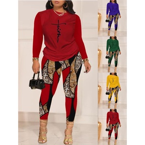 Daily Women's Casual Printing Letter Polyester Printing Pants Sets Pants Sets