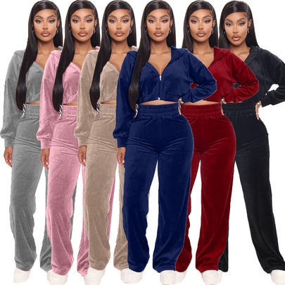 Holiday Daily Women's Casual Solid Color Polyester Pants Sets Pants Sets