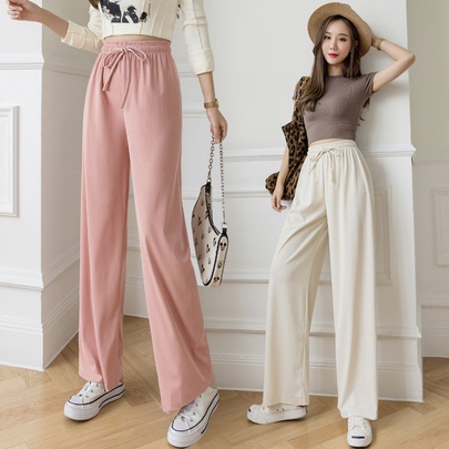 Women's Holiday Daily Simple Style Solid Color Full Length Casual Pants Straight Pants