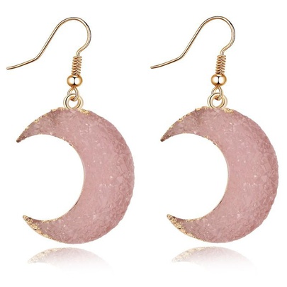 New Resin Moon Hollow Earrings Nhgo143068