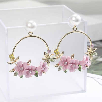 Sweet New Flower Beads Earrings Nhpf147209