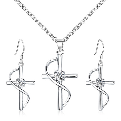 Fashion Cross Alloy Plating Women's Necklace