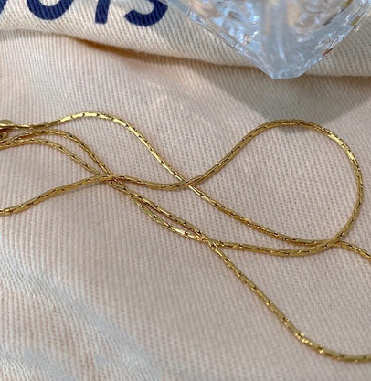 Heart Titanium Steel Inlaid Gold Pendant Necklace
