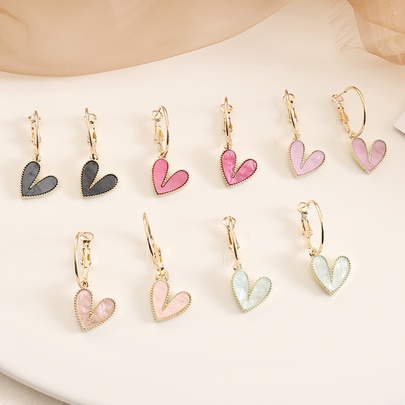 Wholesale Fashion Multicolor Heart-shaped Earrings