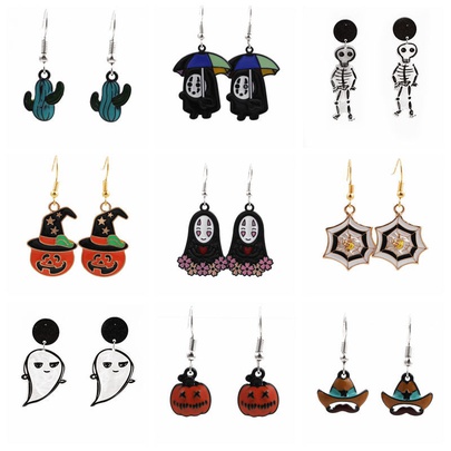 Halloween Ghost Skull Pumpkin Earrings Wholesale Nihaojewelry