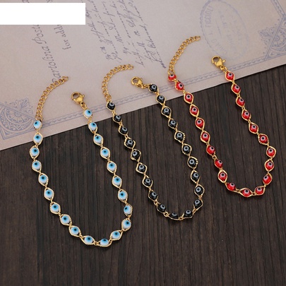 Copper Ethnic Style Plating Geometric Acrylic Bracelets