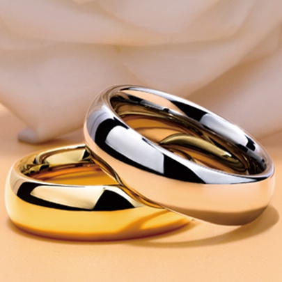 Simple Style U Shape Stainless Steel Rings In Bulk