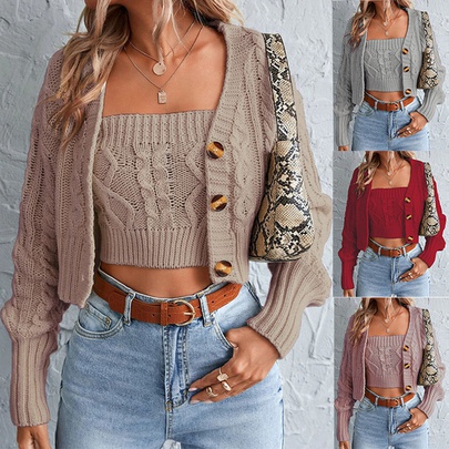 Women's Sweater Long Sleeve Sweaters & Cardigans Patchwork Casual Solid Color