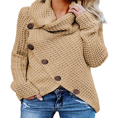 Women's Sweater Long Sleeve Sweaters & Cardigans Patchwork British Style Solid Color