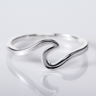 Simple Style Waves Alloy Plating No Inlaid Women's