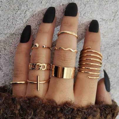 New Fashion Spring Cross Hollow Open Chain Knuckle Ring