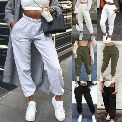 Women's Sports Sports Solid Color Full Length Jogger Pants