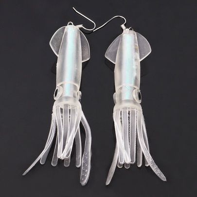 1 Pair Exaggerated Squid Plastic Resin Patchwork Women's Drop Earrings