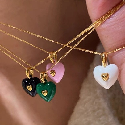 Elegant Lady Heart Shape Alloy Wholesale Pendant Necklace