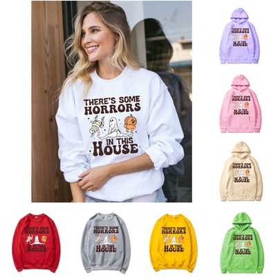 Women's Hoodie Long Sleeve Hoodies & Sweatshirts Printing Casual Halloween Pattern
