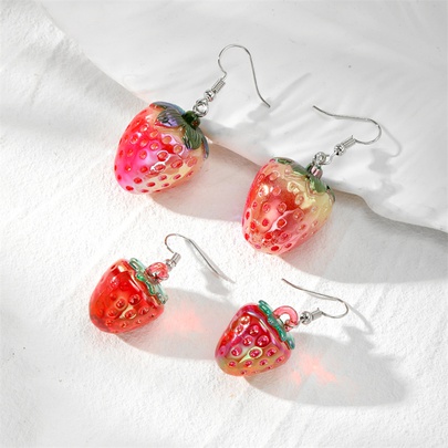 1 Pair Casual Cute Simple Style Fruit Resin Drop Earrings