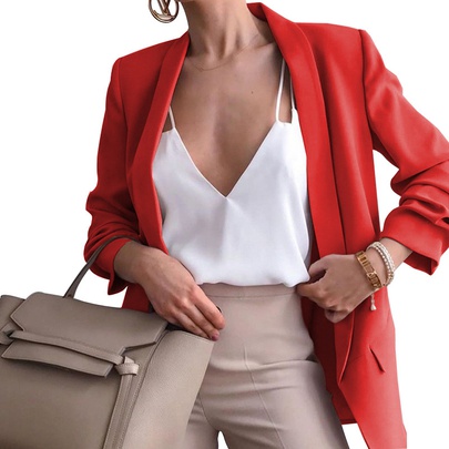 Women's Fashion Solid Color Placket Coat Blazer