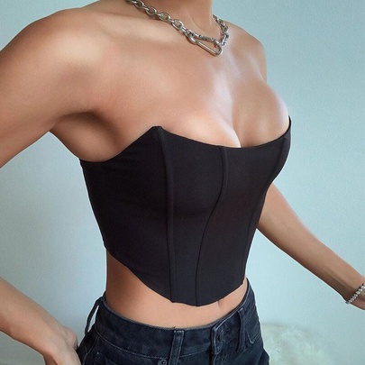 Women's Blouse Tank Tops Backless Fashion Solid Color