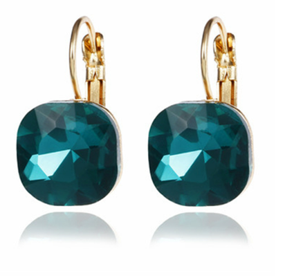 Micro-inlaid Square Diamond Earrings