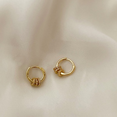 Simple Style Circle Alloy Plating Gold Plated Women's Earrings