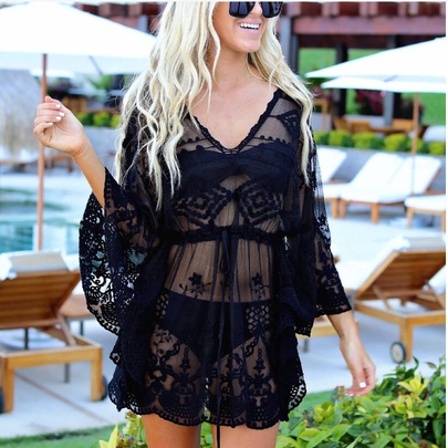 Women's Sexy Lace 1 Piece Cover Ups