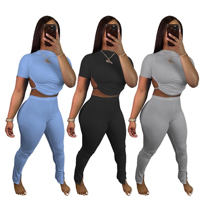 Daily Women's Classic Style Streetwear Solid Color Spandex Polyester Pants Sets Pants Sets