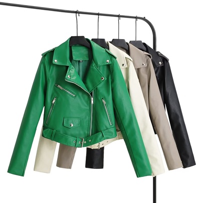 Women's Streetwear Solid Color Zipper Coat Casual Jacket