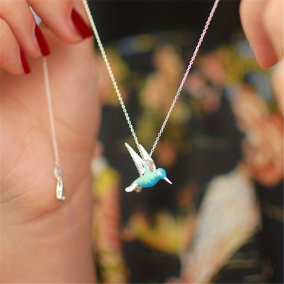 Pastoral Bird Alloy Plating Women's Pendant Necklace 1 Piece