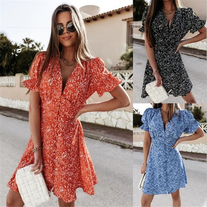 Women's Ditsy Floral Printing Dresses