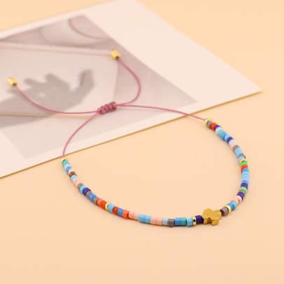 Simple Style Classic Style Color Block Polyester Glass Seed Bead Beaded Women's Bracelets