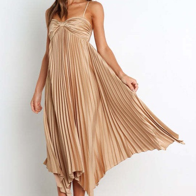 Women's Regular Dress Elegant Strap Sleeveless Solid Color Maxi Long Dress Daily