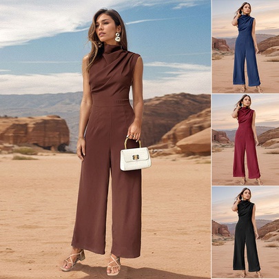 Women's Daily Simple Style Solid Color Full Length Jumpsuits