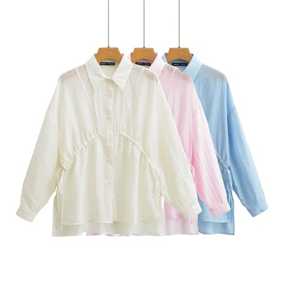 Women's Blouse Long Sleeve Blouses Button Streetwear Solid Color