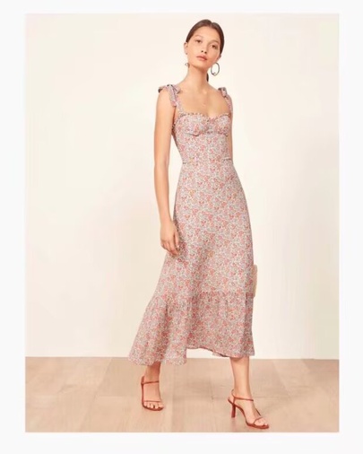 Women's Strap Dress Vacation Strap Printing Zipper Sleeveless Ditsy Floral Maxi Long Dress Daily Beach