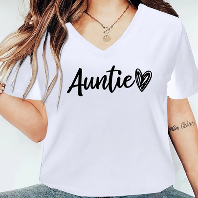 Women's T-shirt Short Sleeve T-Shirts Printing Simple Style Letter Heart Shape