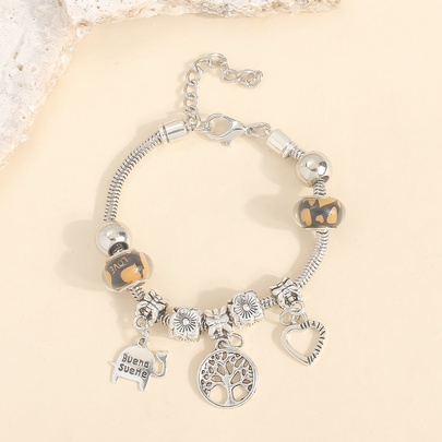 Wholesale Jewelry Elegant Lady Tree Heart Shape Elephant Alloy Beaded Bracelets