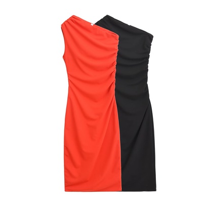 Women's Sheath Dress Streetwear Oblique Collar Sleeveless Solid Color Maxi Long Dress Holiday Banquet Date