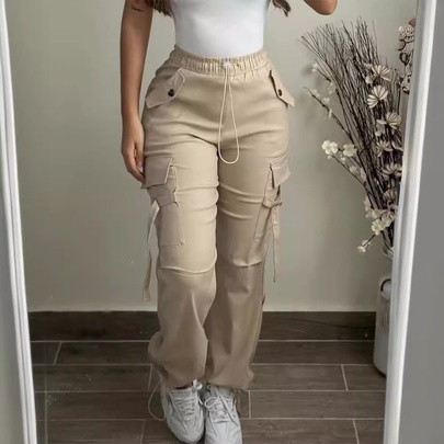 Women's Holiday Daily Simple Style Solid Color Full Length Casual Pants