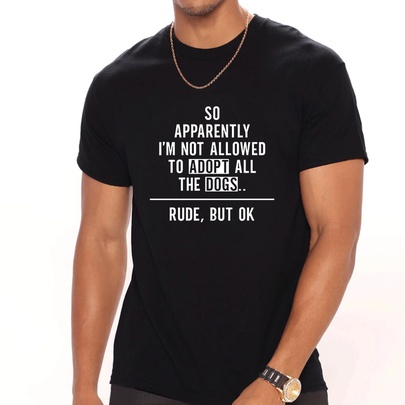 Men's Letter Simple Style Round Neck Short Sleeve Regular Fit Men's T-shirt