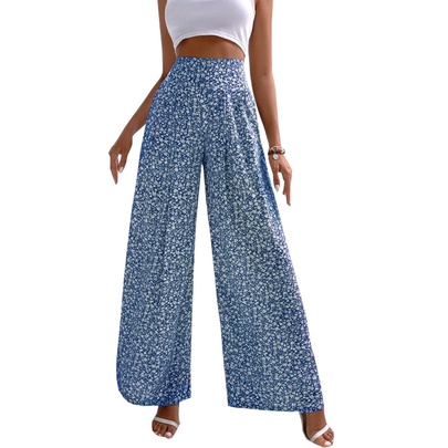 Women's Daily Lawn Vacation Ditsy Floral Full Length Casual Pants