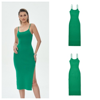 Women's Sheath Dress Strap Dress Elegant Strap Backless Sleeveless Solid Color Knee-Length Holiday Daily Date
