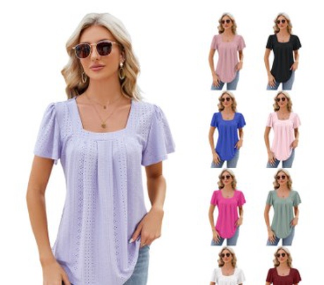 Women's T-shirt Short Sleeve T-Shirts Vacation Solid Color