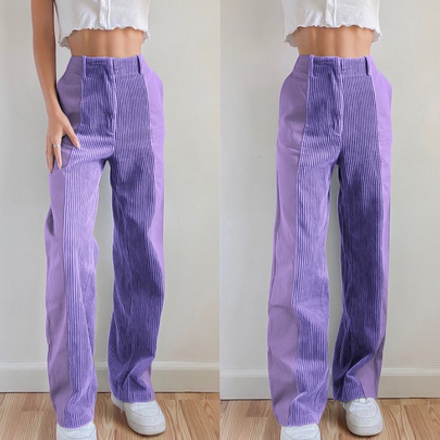 Women's Daily Casual Solid Color Full Length Straight Pants